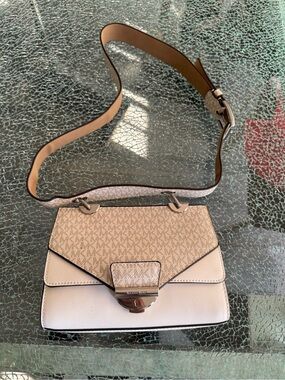 Michael Kors Beige and Ivory‎ belt Satchel